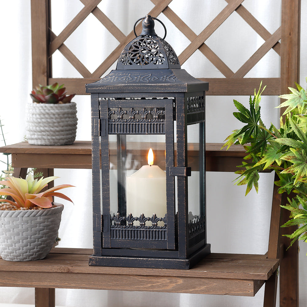 14.5" High Vintage Style Hanging Lantern-3