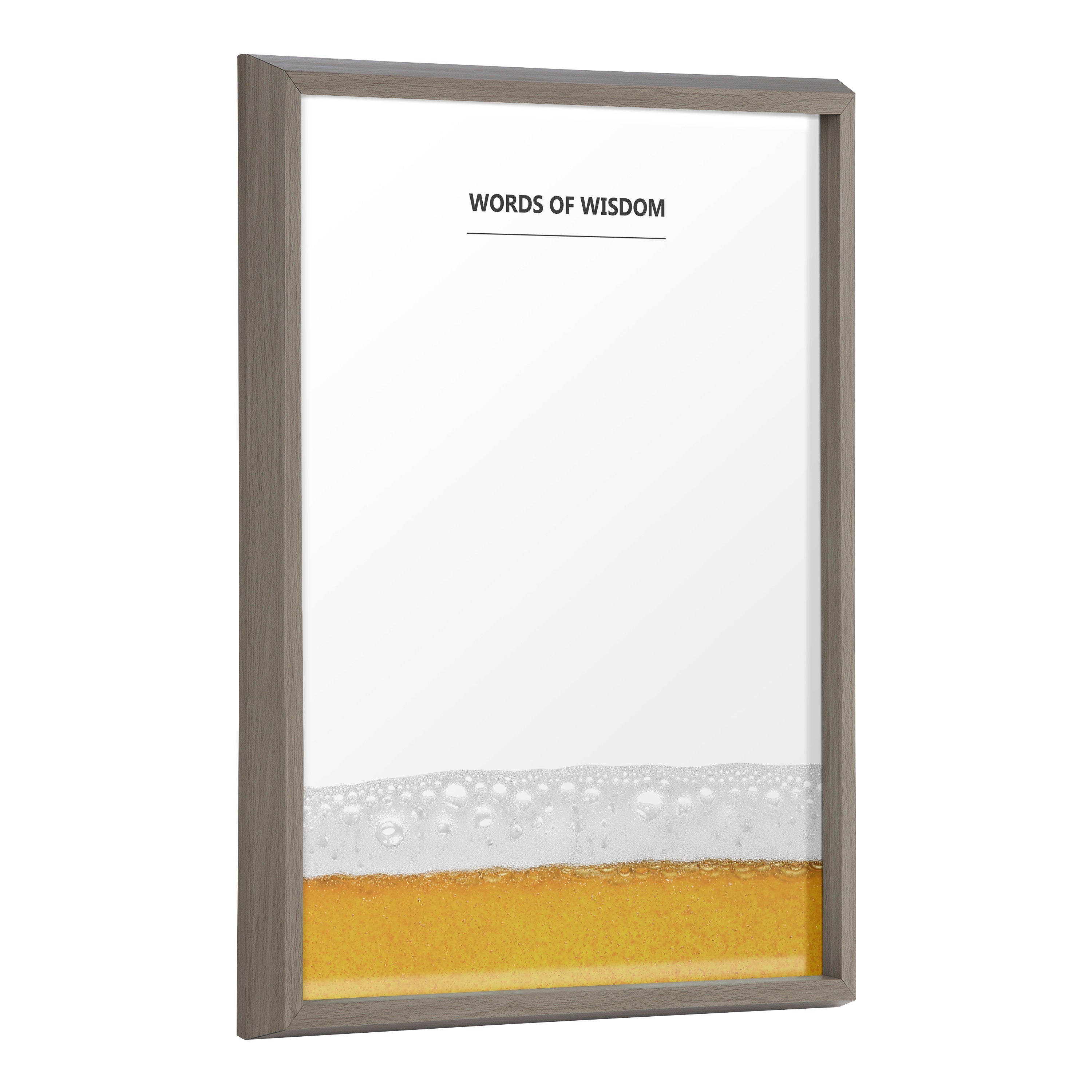 Blake Beer Words of Wisdom Dry Erase Framed Printed Glass by The Creative Bunch Studio