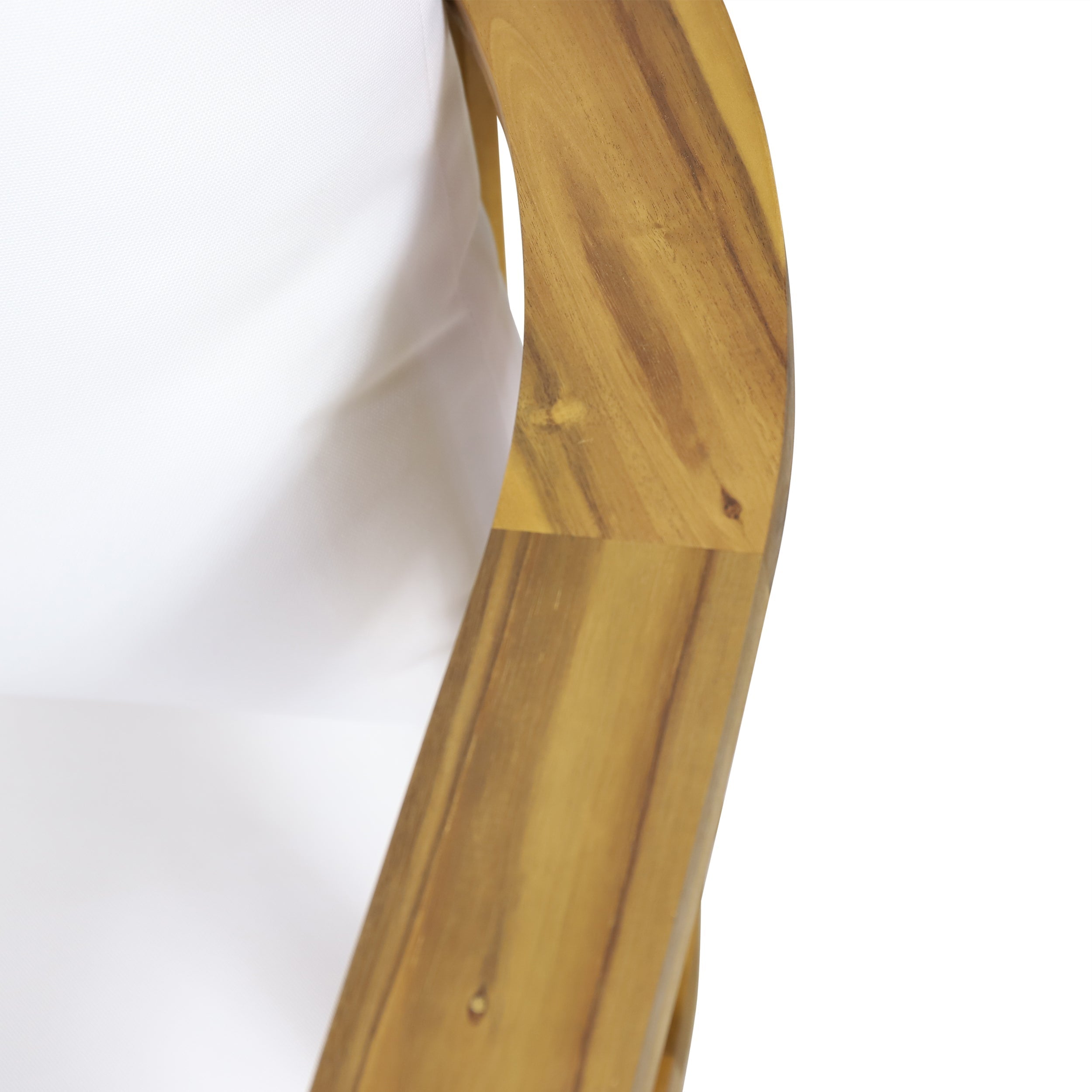 4-Pieces Acacia Wood Patio Furniture Set with Cushions