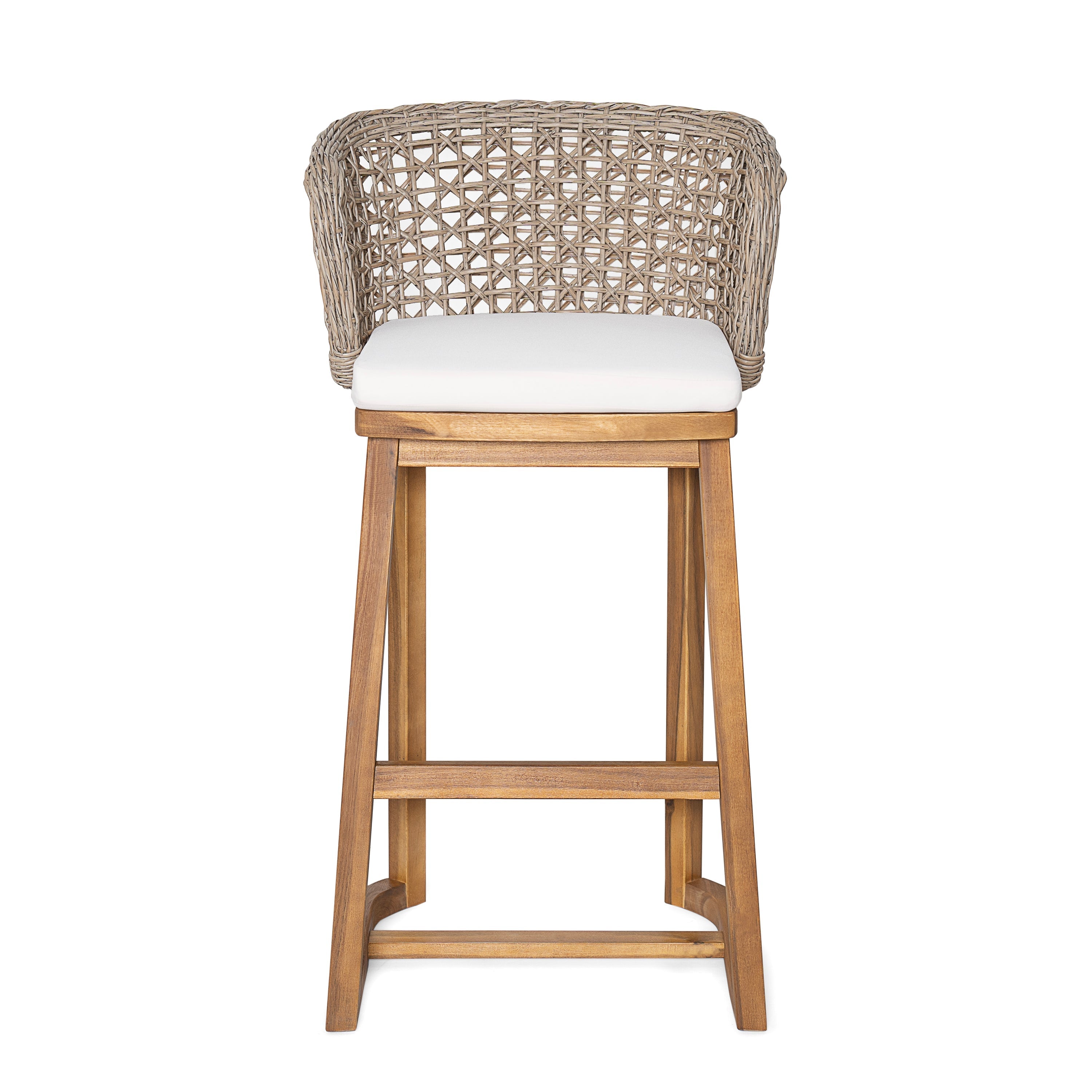 Outdoor Acacia Wood Bar Stools (Set of 2)