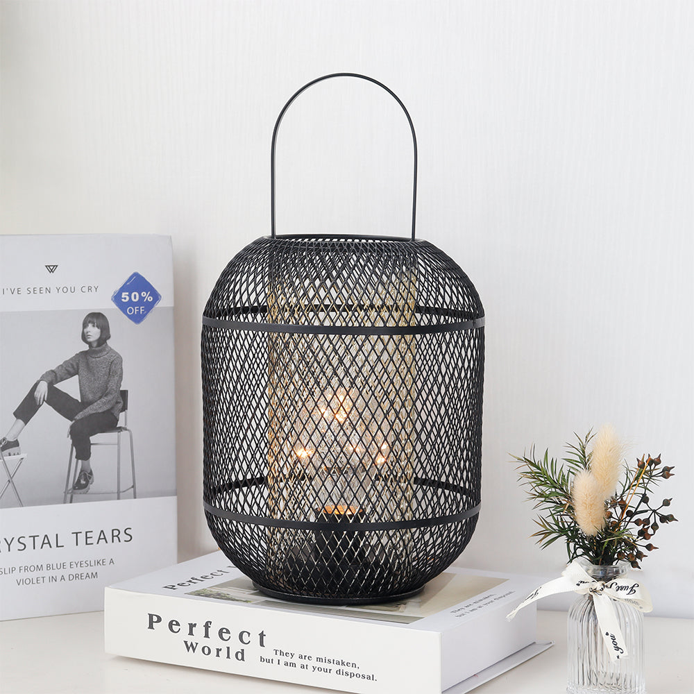 12''H Battery Powered Table Lamp Decorative Lantern-3