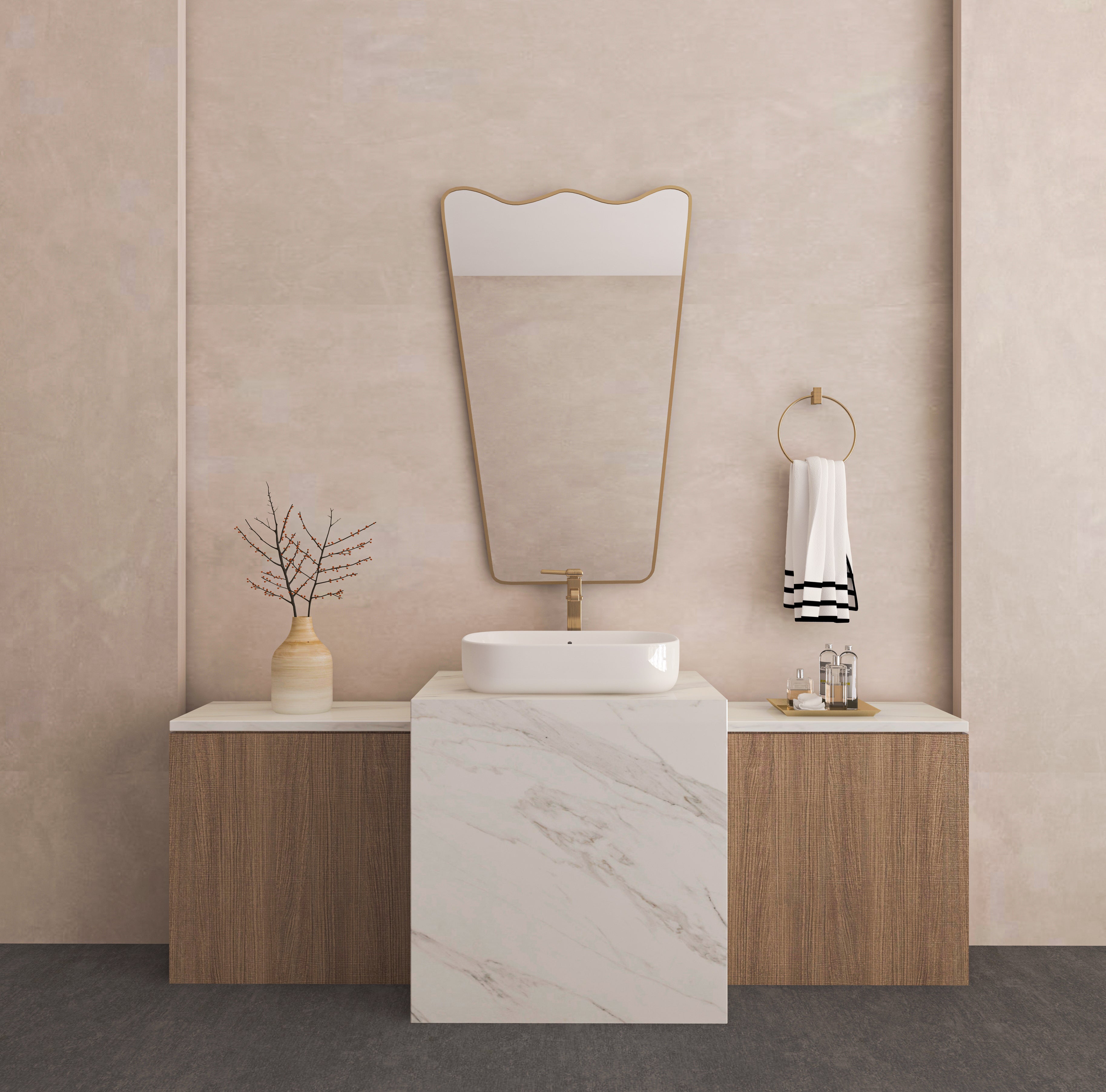 Wavy Irregular Mirror Asymmetrical Mirror Home Decor