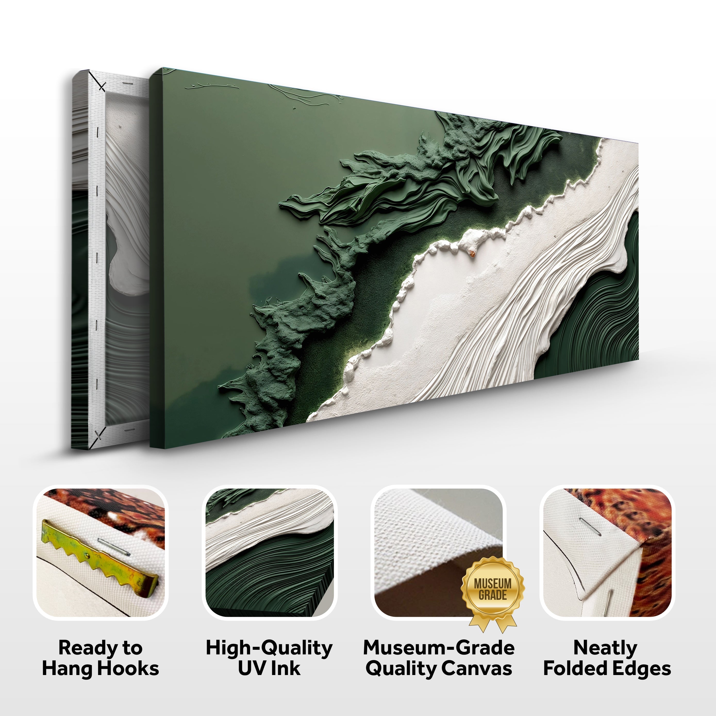 Green Rivers Abstract Wall Art VI