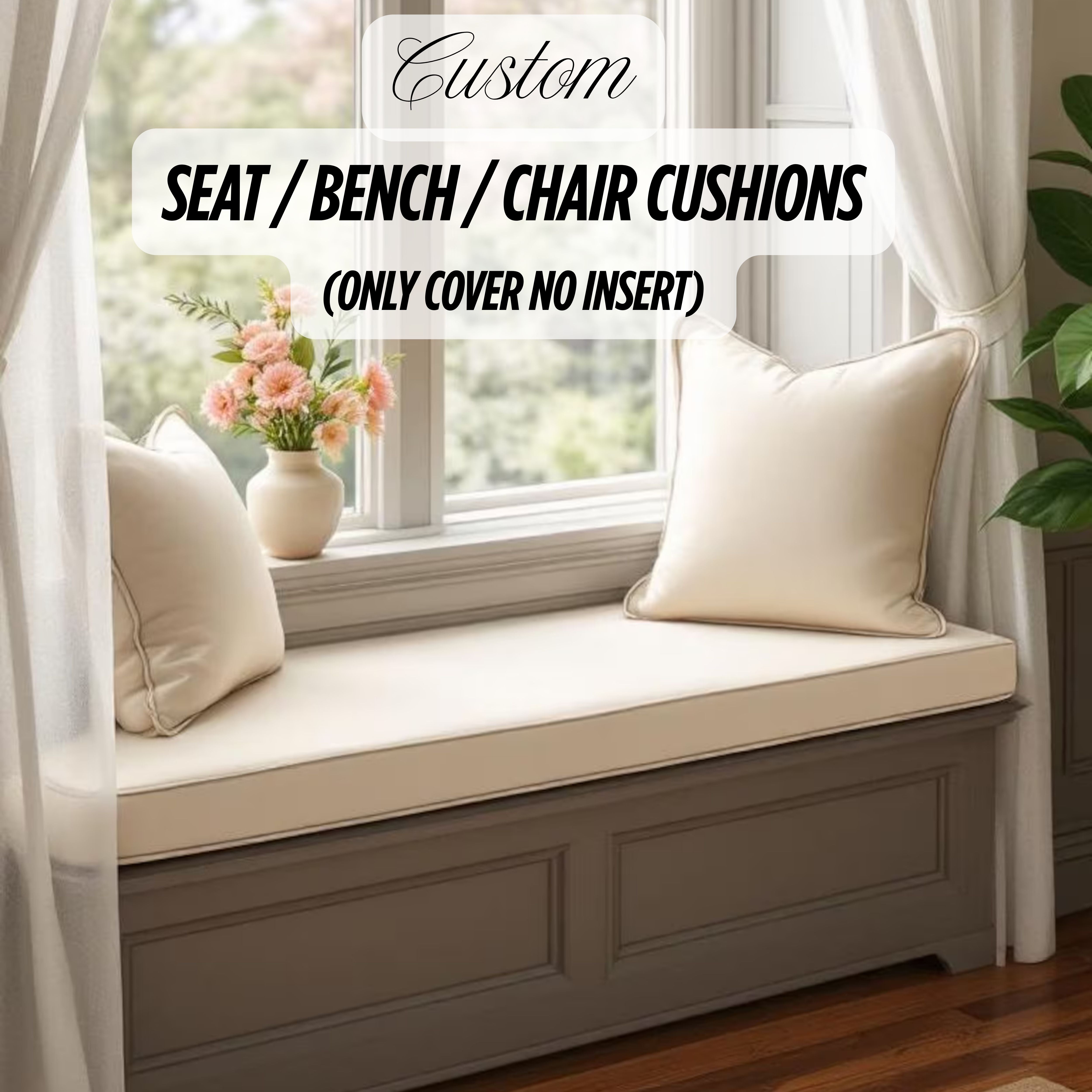 Replacement Rectangular Cushion Covers | 2 Inch (5cm), 3 Inch (7.5cm), 4 Inch (10cm), 5 Inch (12.5cm) & 6 Inch (15cm) Thick | For Bench, Seat, Sofa & Chair Cushions | The Organic Habitat-0