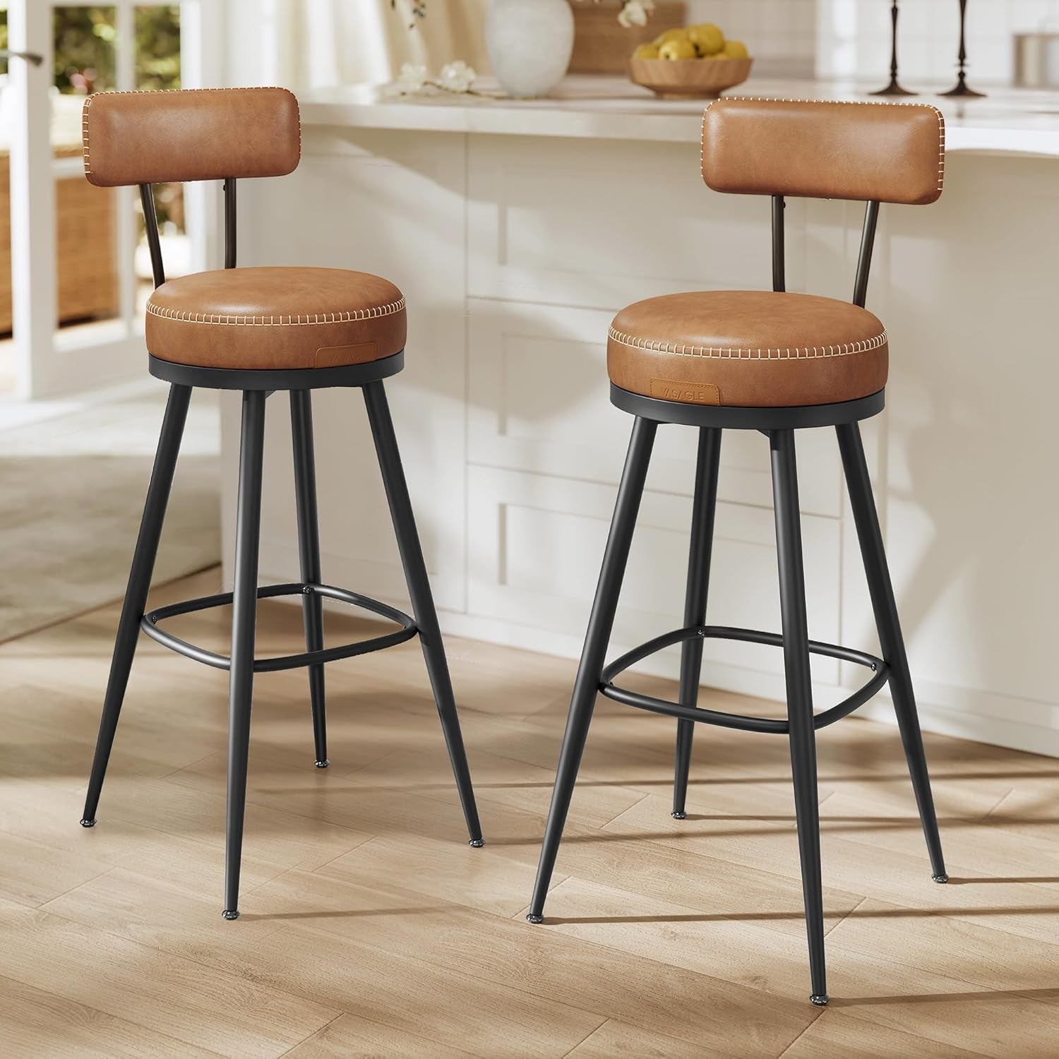 Swivel Bar Stools Set of Two for Kitchen-0