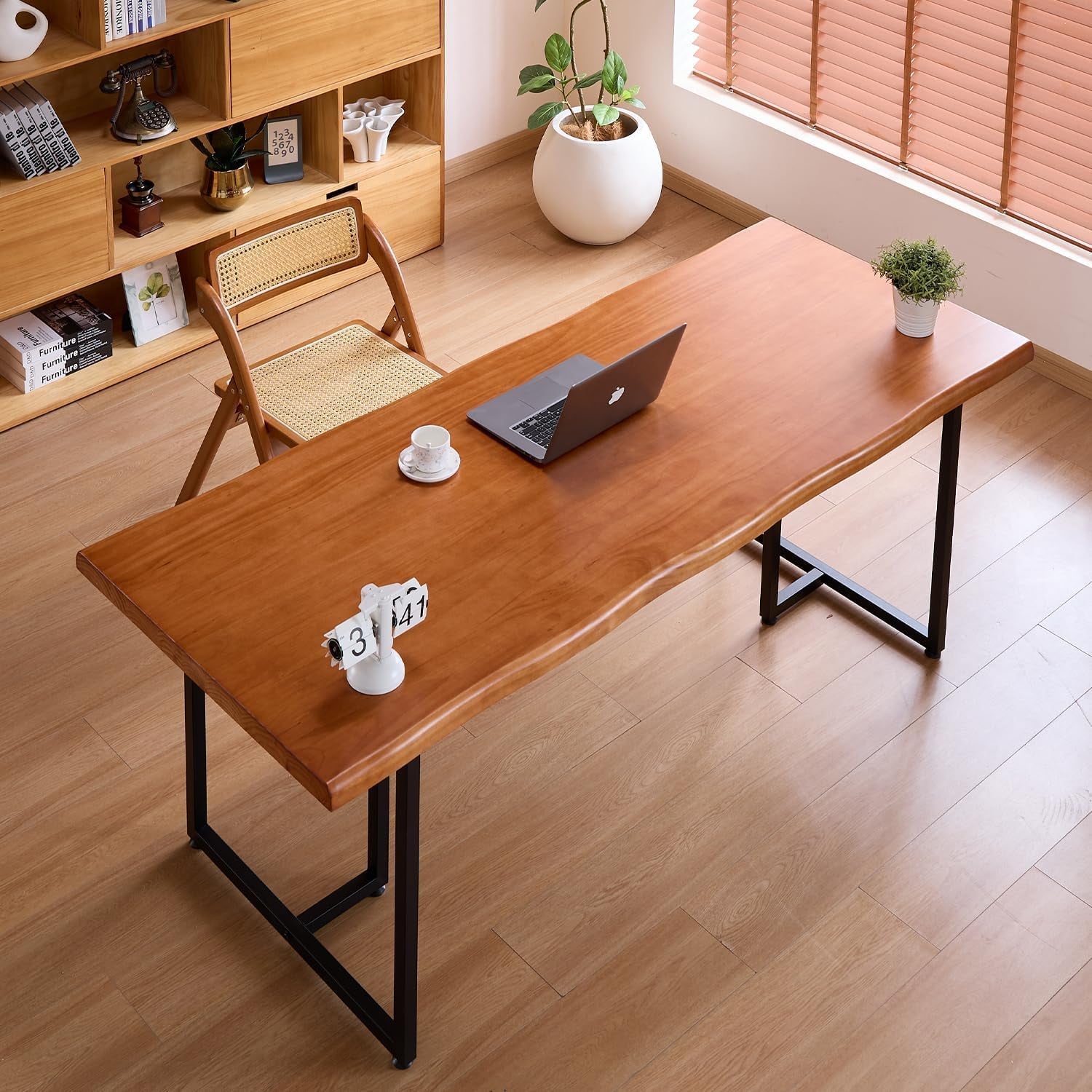 Solid Wood Desk For Restaurant And Office 62 Inch Brown