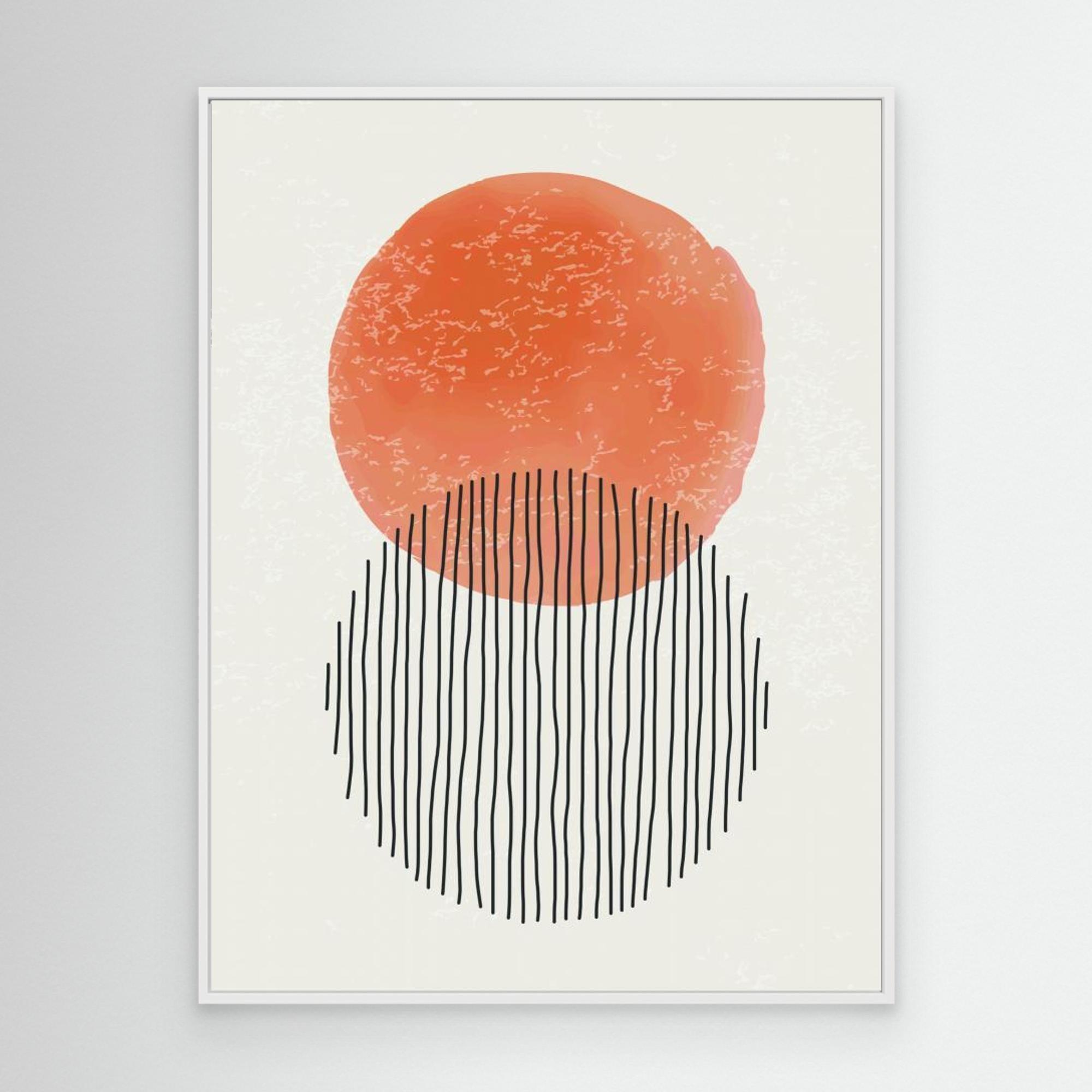 Orange Watercolor Shapes Series #3 by Jay Stanley