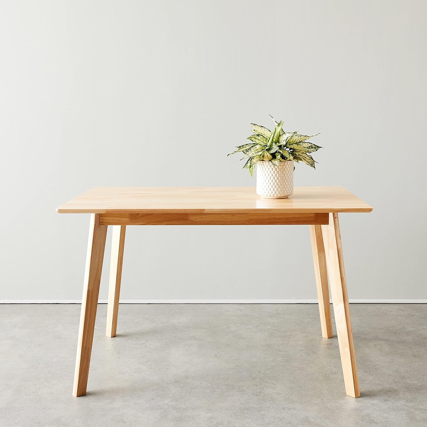 FSC Certified Solid Wood Rectangular Dining Table Seats Four Natural Finish