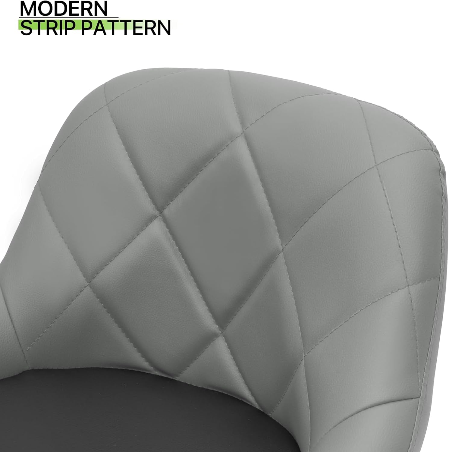 Height Adjustable Grey PU Leather Bar Stools Set Of 2