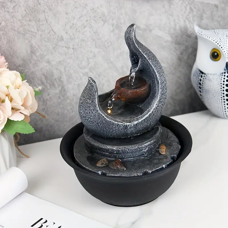 Moon Fountain USB-Powered Tabletop Waterfall Kit-4