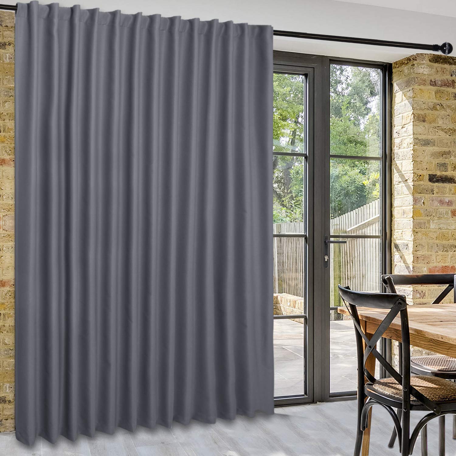 DWCN 1 Panel Wide Width Blackout Curtain, Room Divider Curtains-6