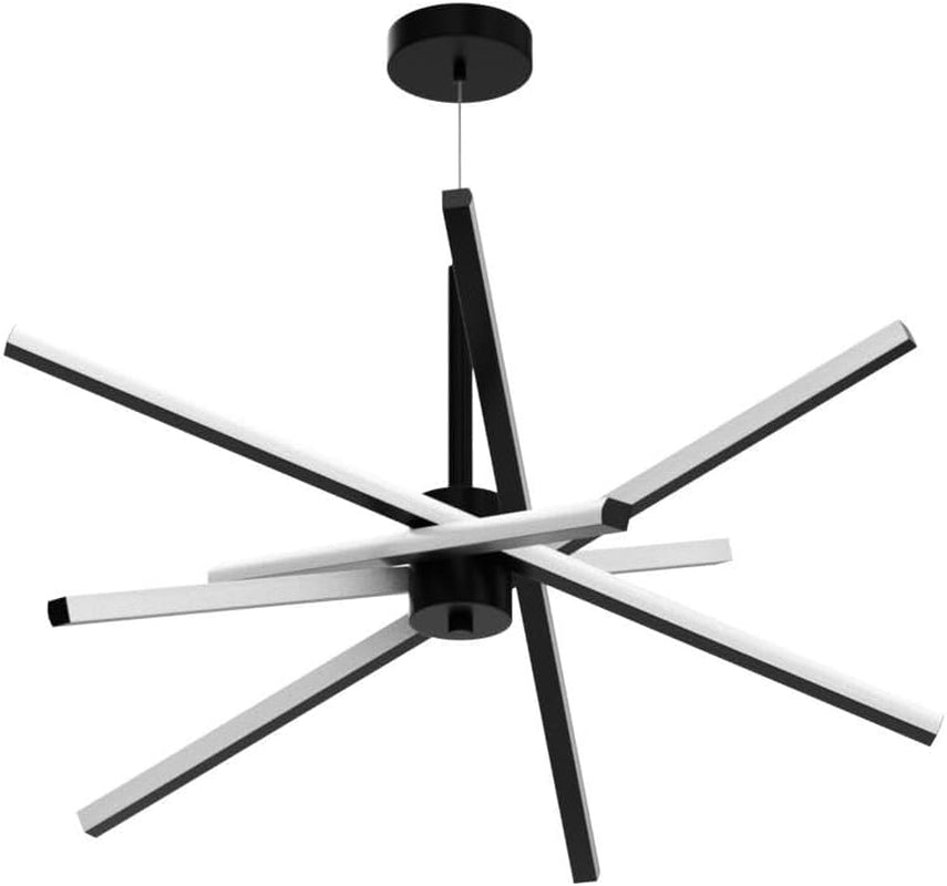 Black 31.5 Inch Modern Sputnik LED Chandelier Lighting-3
