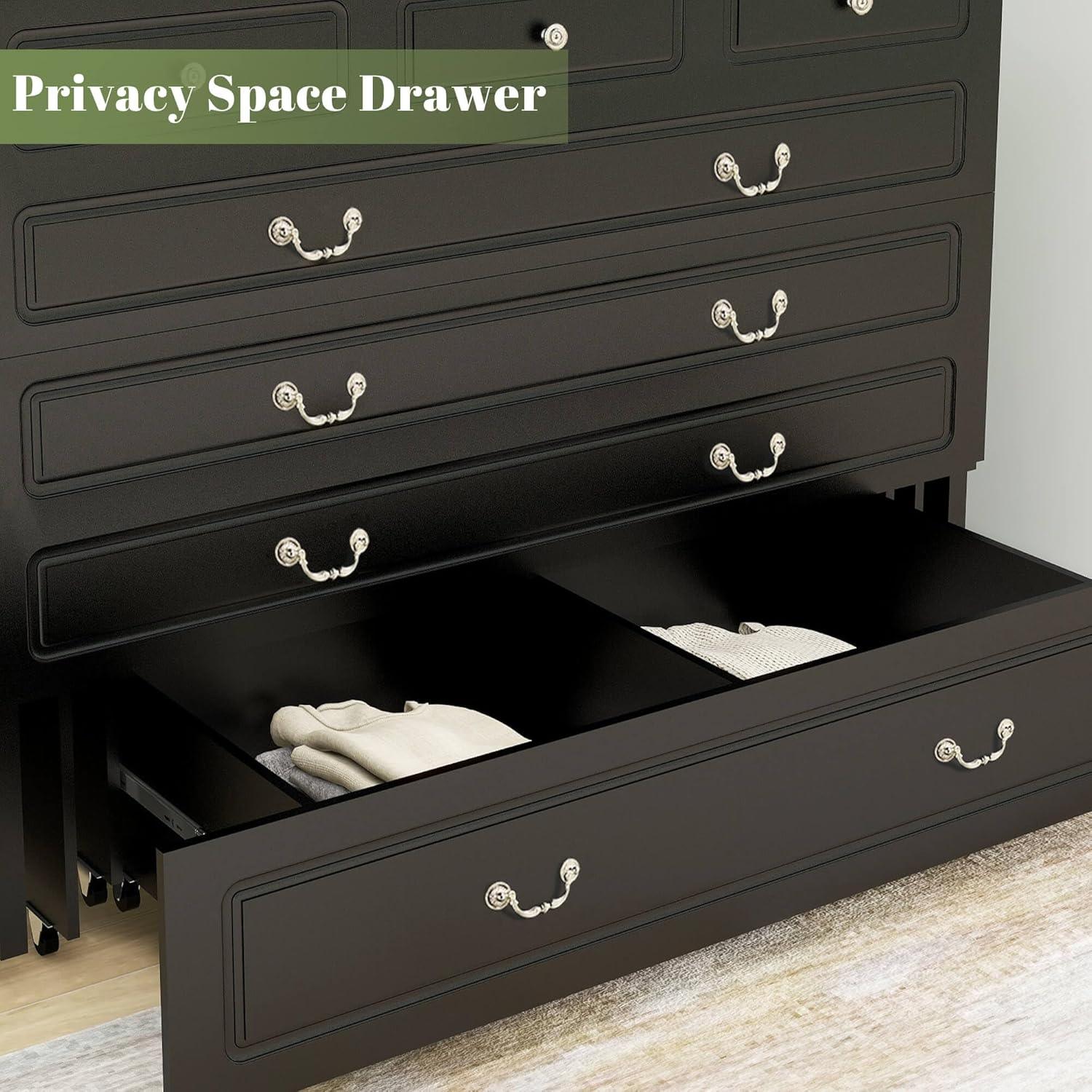 Queen Murphy Bed Cabinet with Storage & USB Ports - PRHOMZ