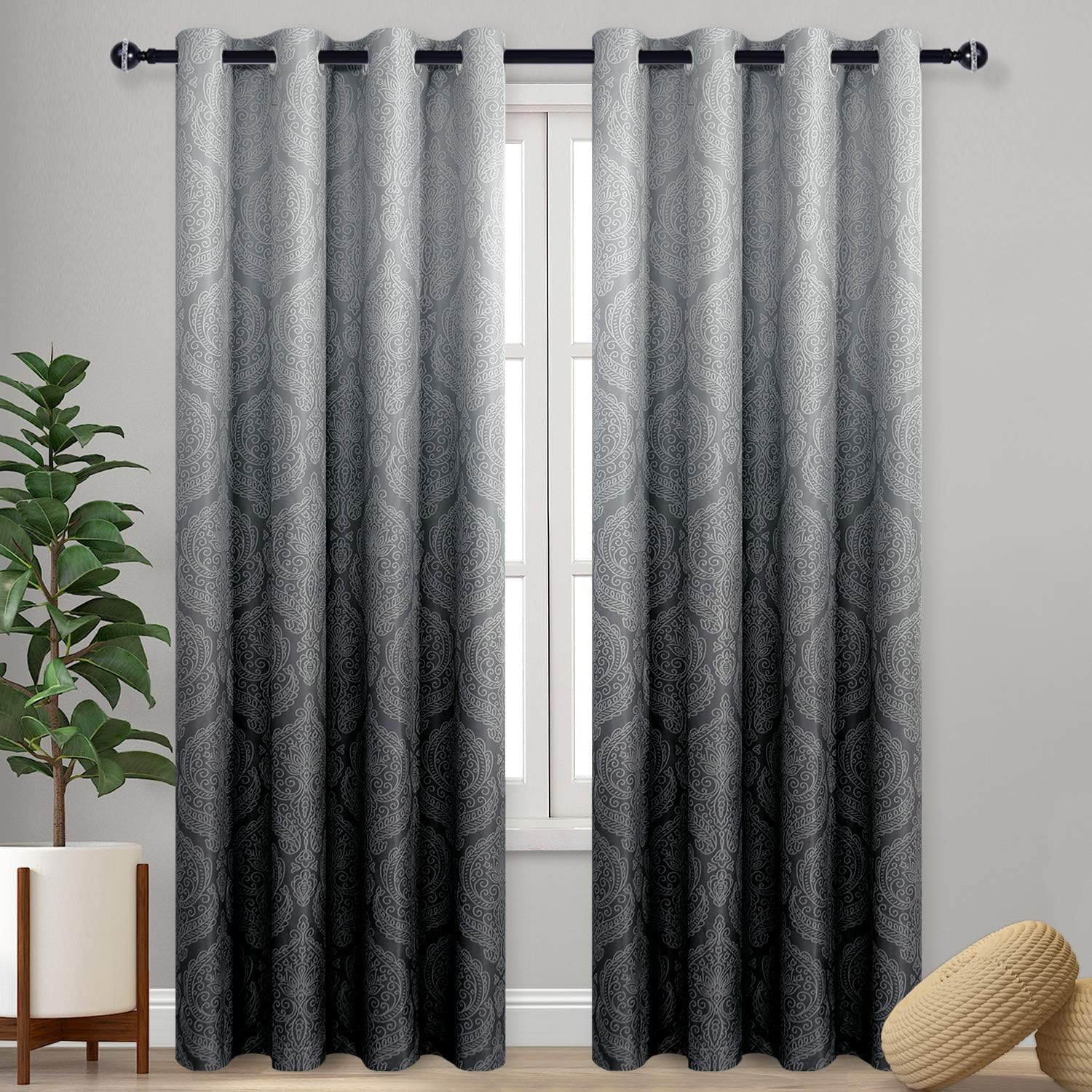 Custom Curtains: Ombre Blackout Curtains, Set of 2 Panels-0