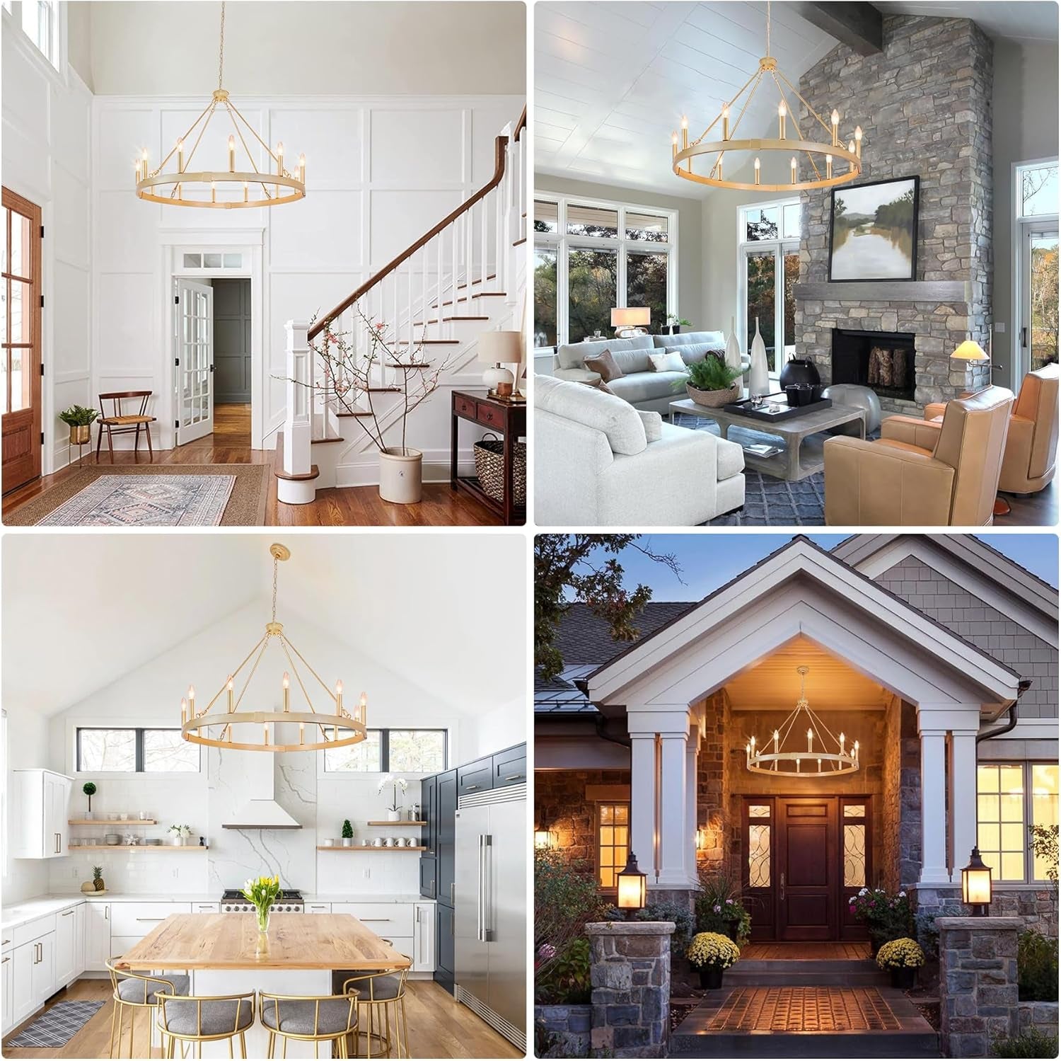 Gold Wagon Wheel Chandelier 37 Inch Antique 12 Light-2