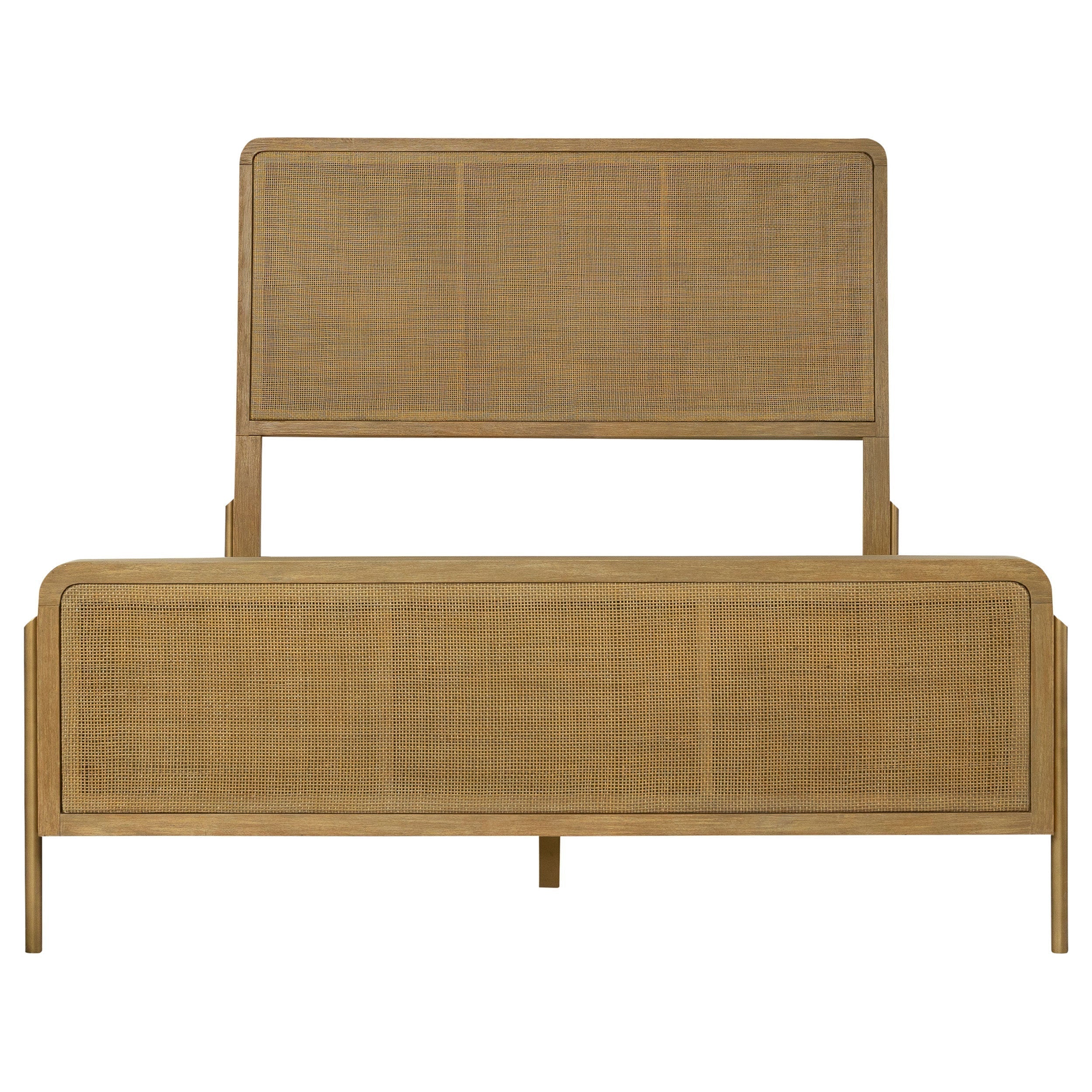Stevie Sand Wash Natural Cane 4-Piece Eastern King Bedroom Set