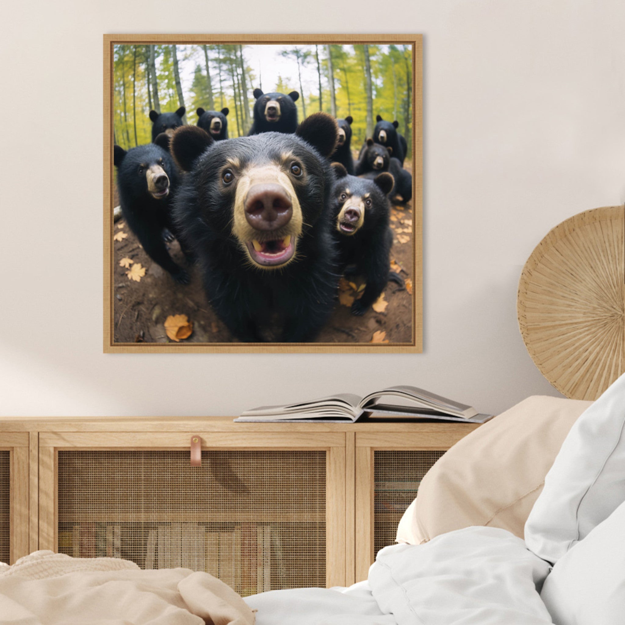 Funny Black Bear Selfie by The Creative Bunch Studio