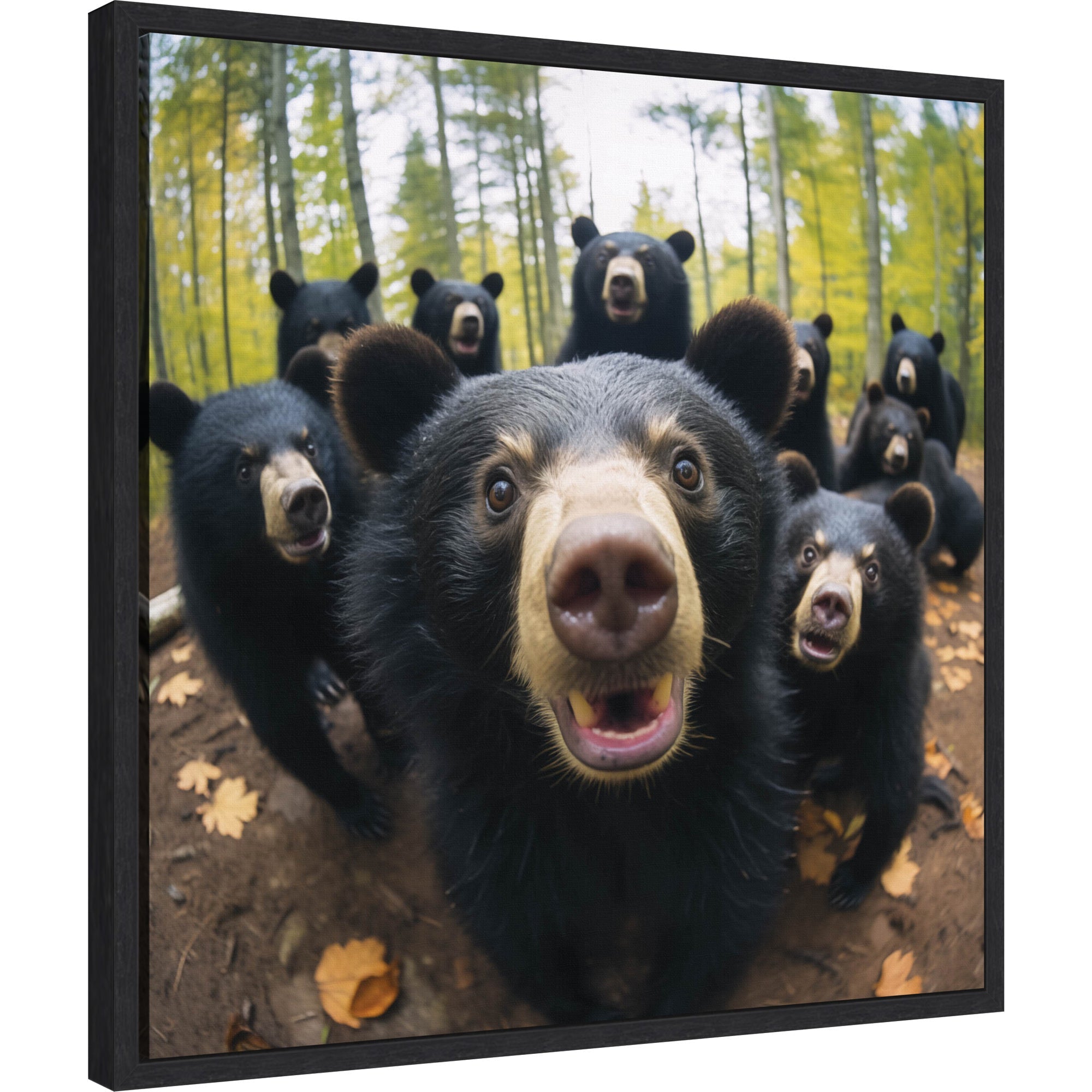 Funny Black Bear Selfie by The Creative Bunch Studio