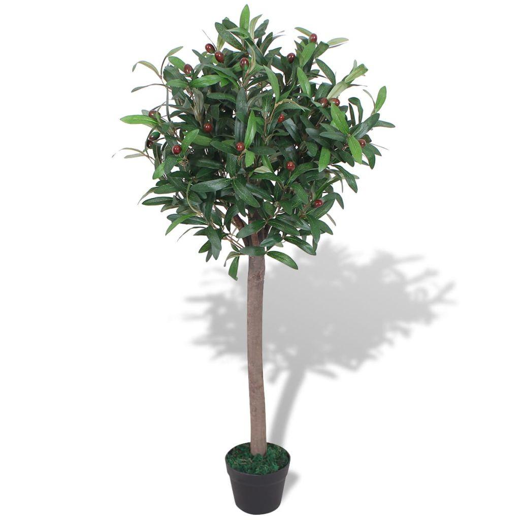 vidaXL Artificial Bay Tree Plant with Pot 49.2" Green - PRHOMZ