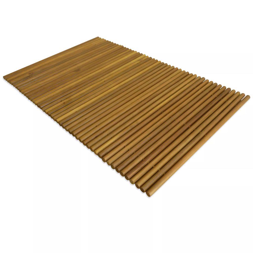 vidaXL Bath Mat Acacia Wood 31.5"x19.7" - PRHOMZ