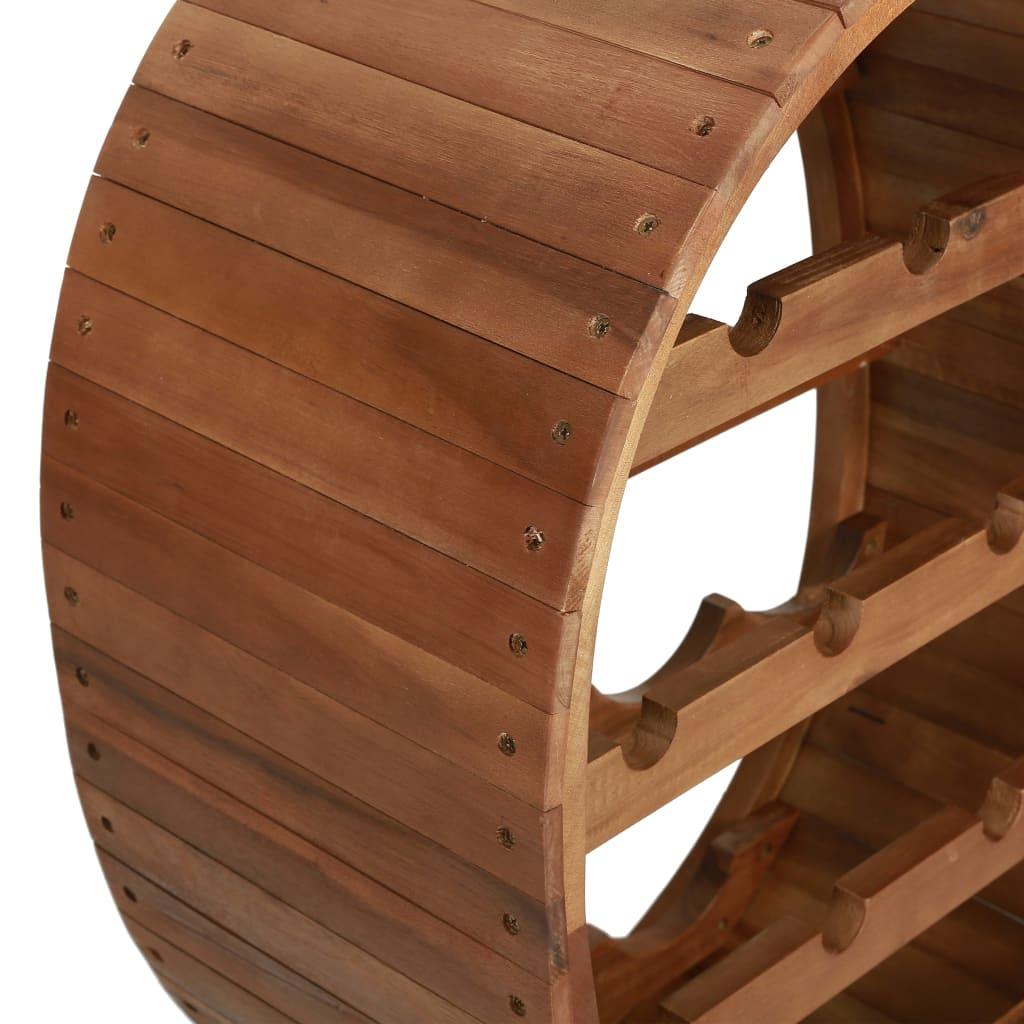 vidaXL Wine Rack 13 Bottles Solid Acacia Wood - PRHOMZ