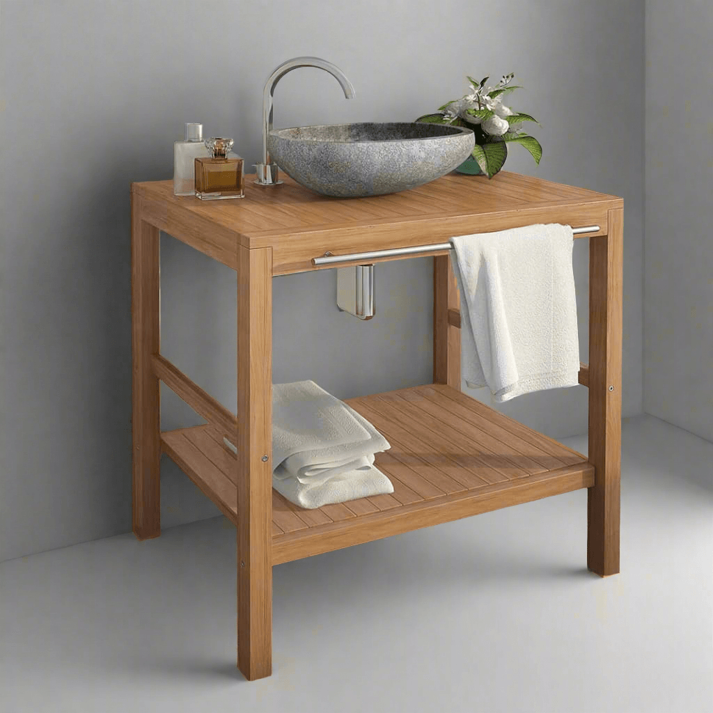 Bathroom Vanity Cabinet Solid Teak 29.1"x17.7"x29.5" - PRHOMZ