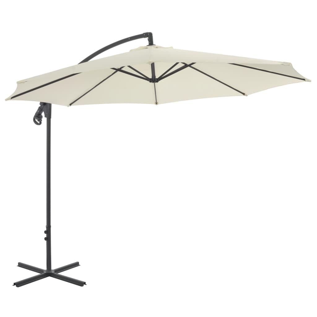 vidaXL Cantilever Umbrella – Outdoor Sunshade with Steel Frame - PRHOMZ
