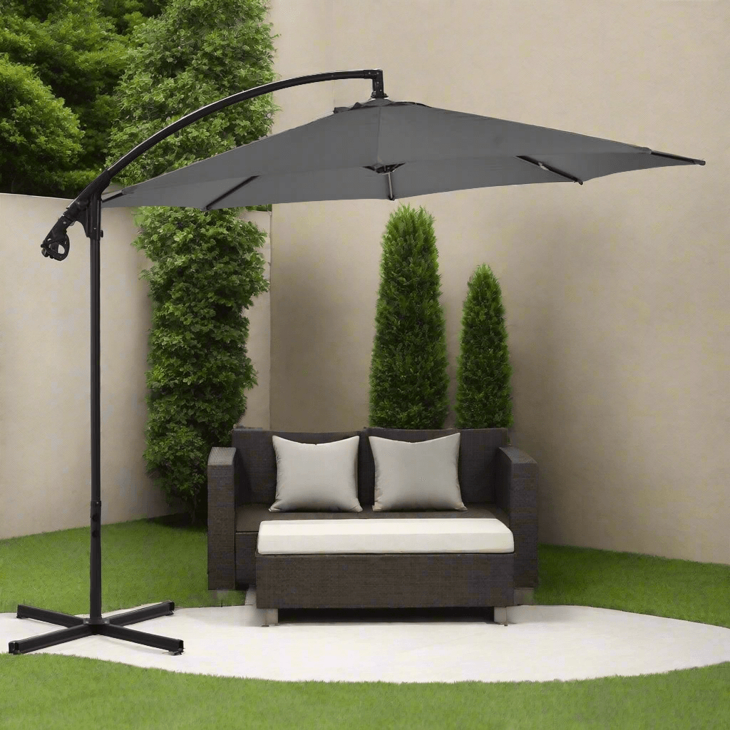 vidaXL Cantilever Umbrella – Outdoor Sunshade with Steel Frame - PRHOMZ