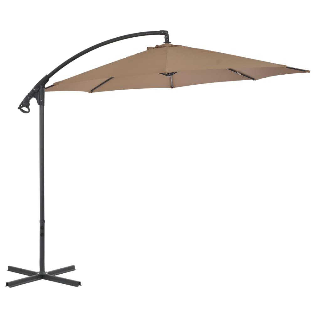 vidaXL Cantilever Umbrella – Outdoor Sunshade with Steel Frame - PRHOMZ