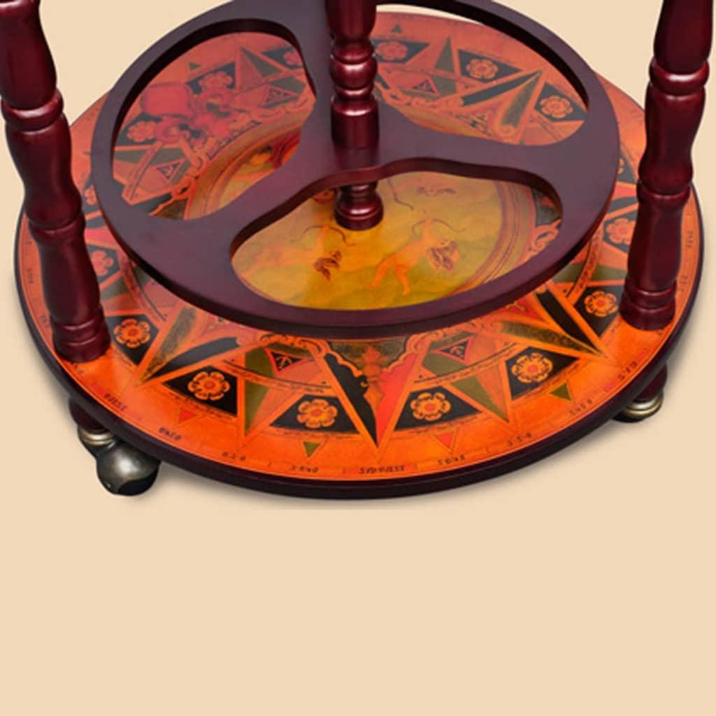 vidaXL Globe Bar Cart Globe Wine Bar Liquor Bar Cabinet Solid Eucalyptus Wood - PRHOMZ