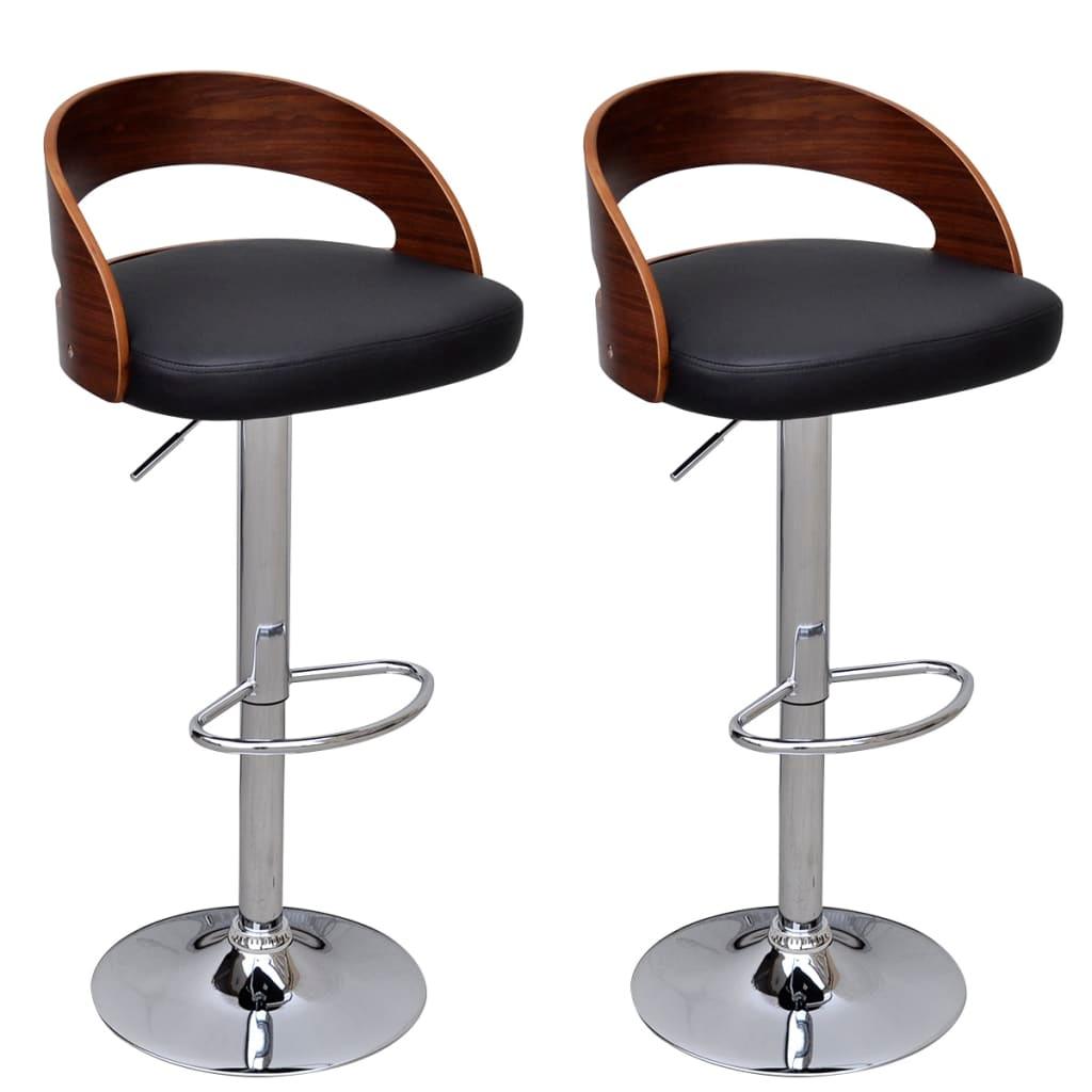 Bar Stools Counter Chair with Footrest for Dining Room Set-2 - PRHOMZ