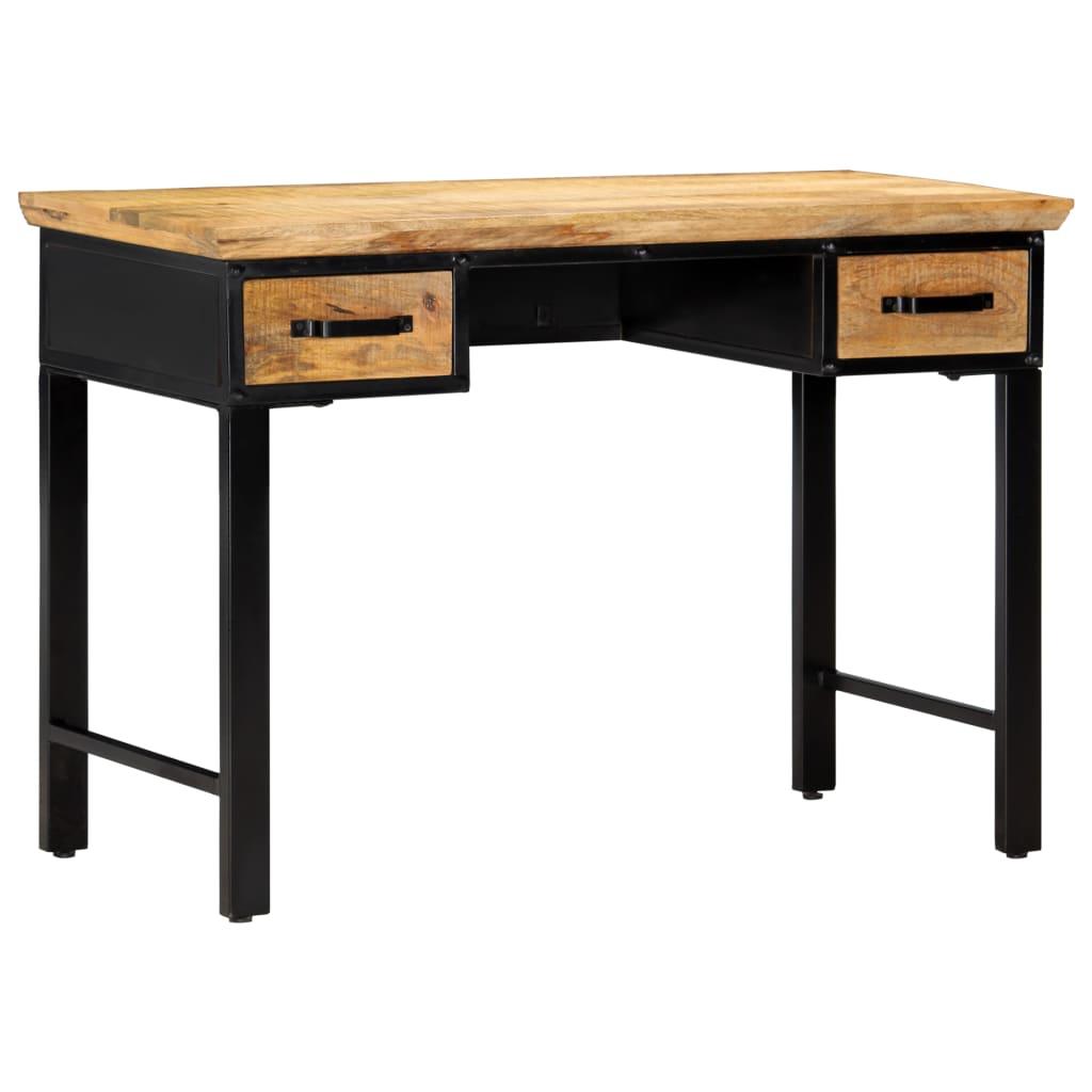 vidaXL Writing Table 43.3"x19.6"x29.9" Solid Mango Wood - PRHOMZ