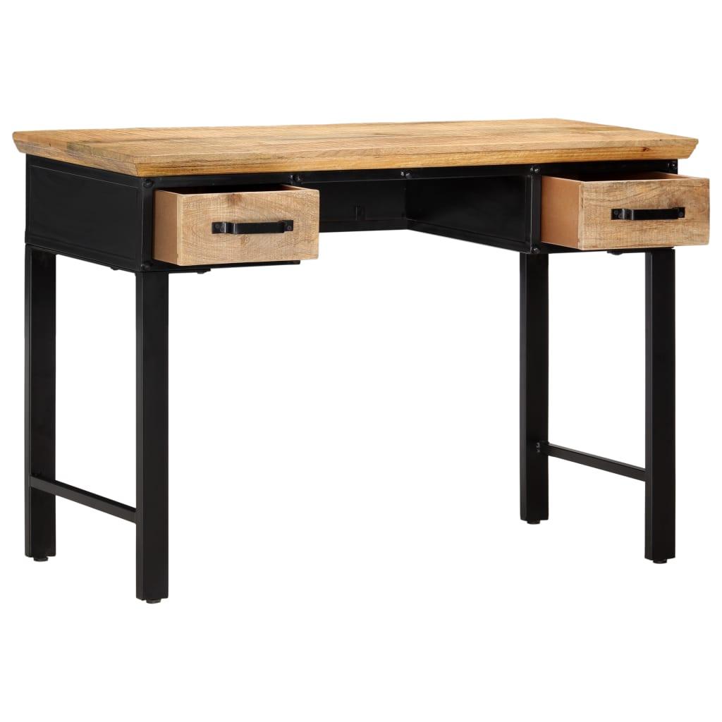 vidaXL Writing Table 43.3"x19.6"x29.9" Solid Mango Wood - PRHOMZ
