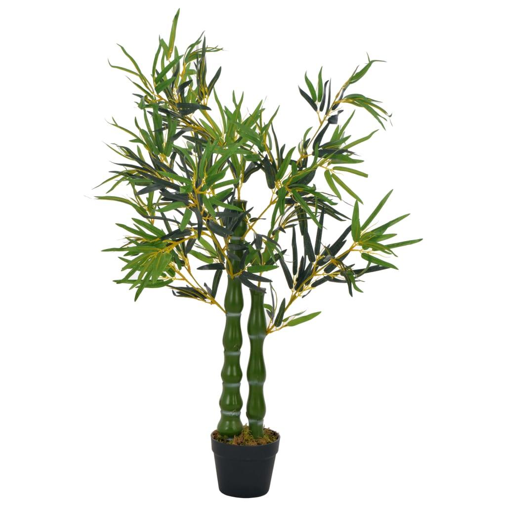 vidaXL Artificial Plant Bamboo with Pot Decorative Fake Bamboo Tree Green - PRHOMZ