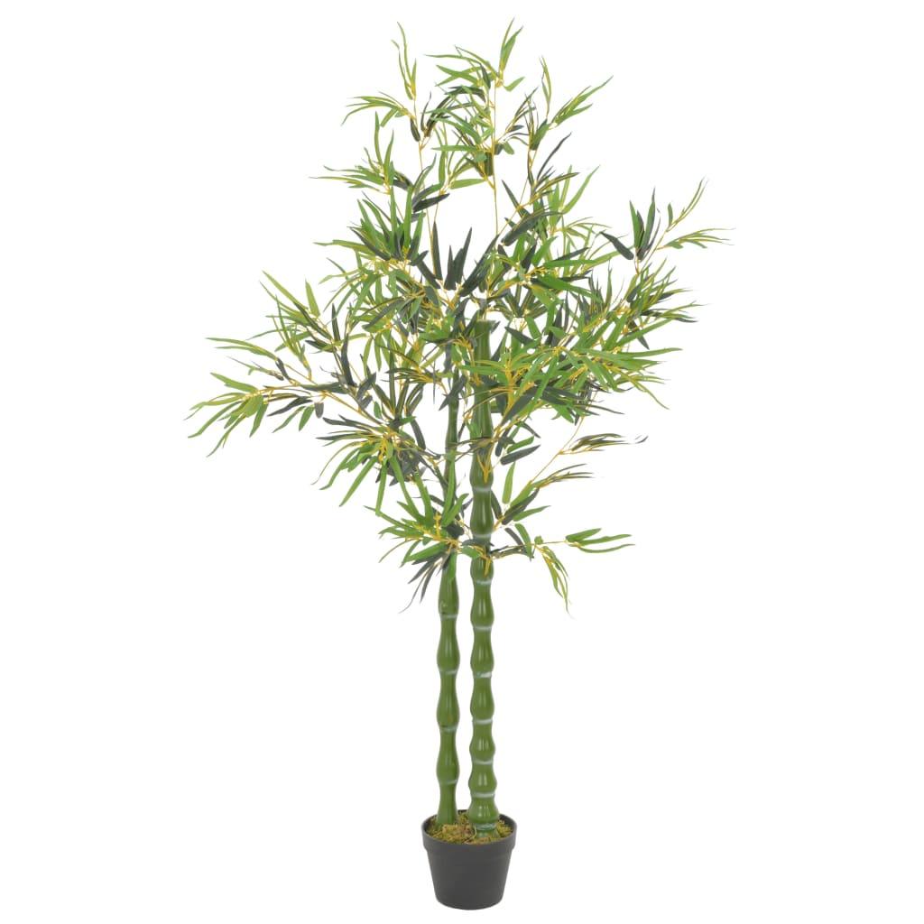 vidaXL Artificial Plant Bamboo with Pot Decorative Fake Bamboo Tree Green - PRHOMZ