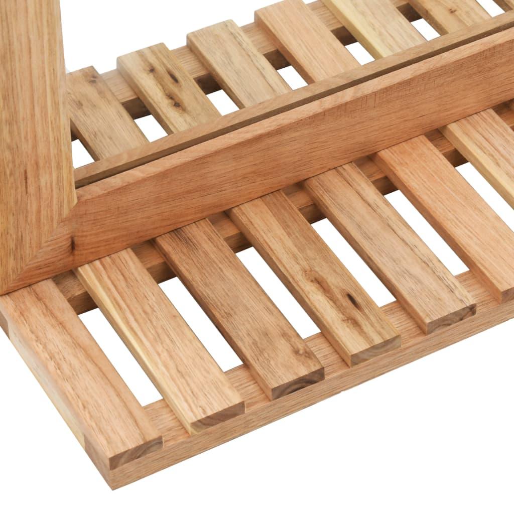 vidaXL Bathroom Mirror 23.6"x4.7"x24.4" Solid Wood Walnut - PRHOMZ