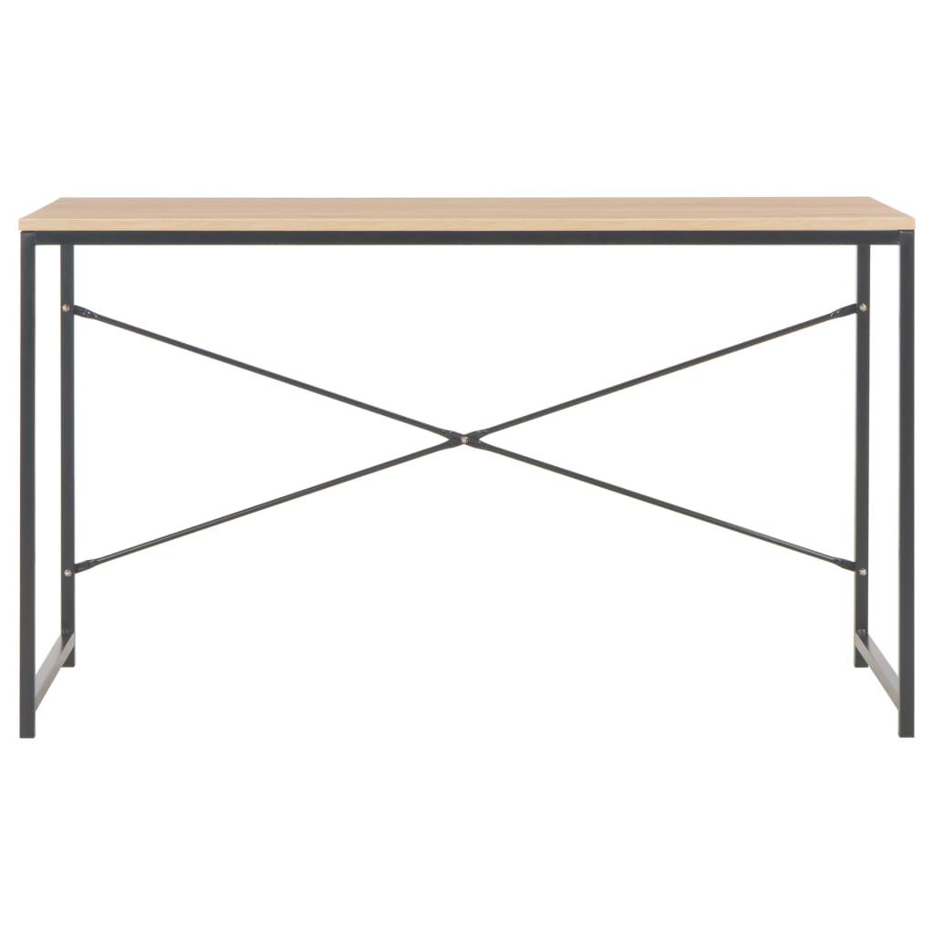 vidaXL Computer Desk Black and Oak 47.2"x23.6"x27.6" - PRHOMZ