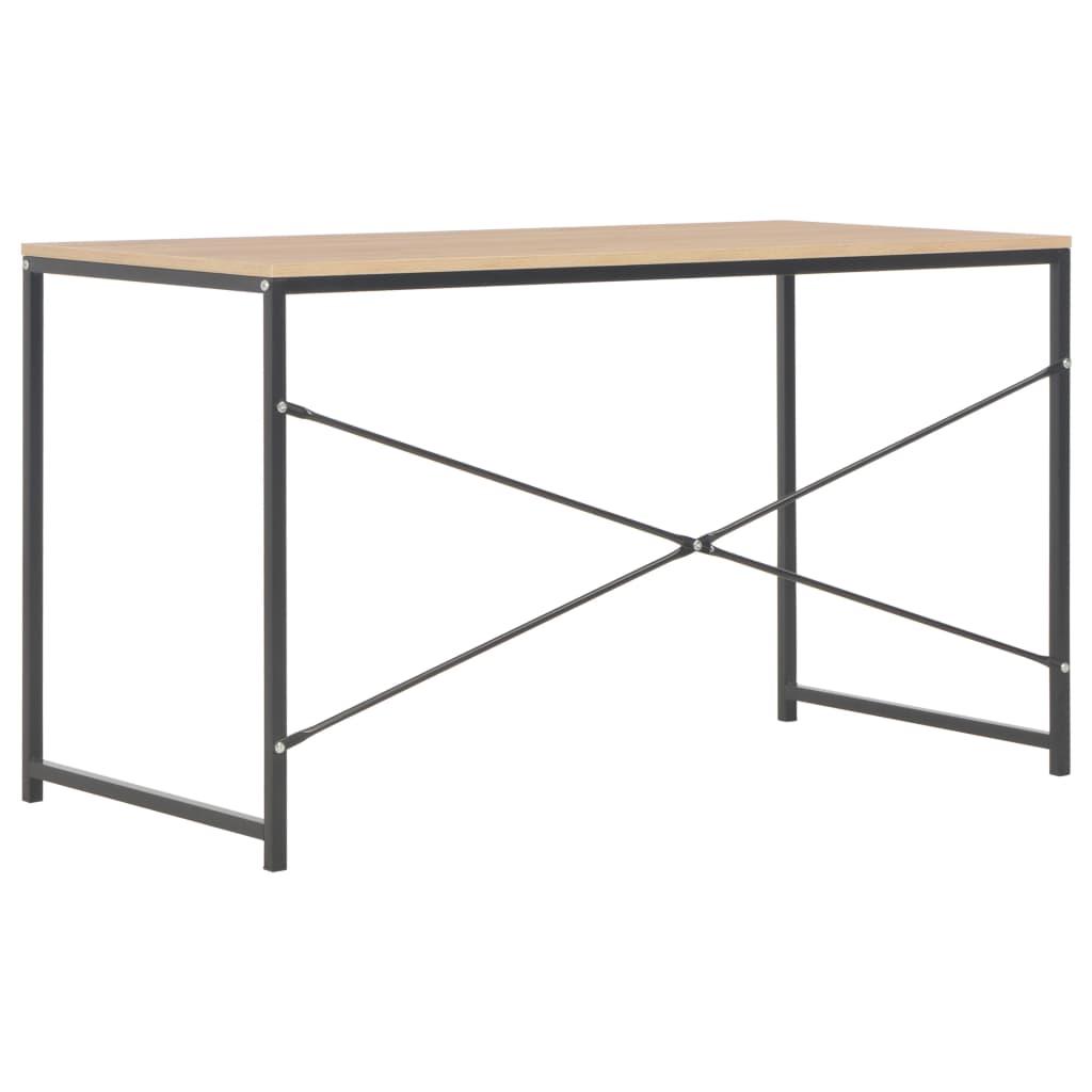 vidaXL Computer Desk Black and Oak 47.2"x23.6"x27.6" - PRHOMZ