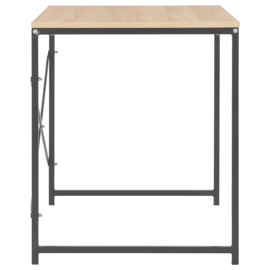 vidaXL Computer Desk Black and Oak 47.2"x23.6"x27.6" - PRHOMZ