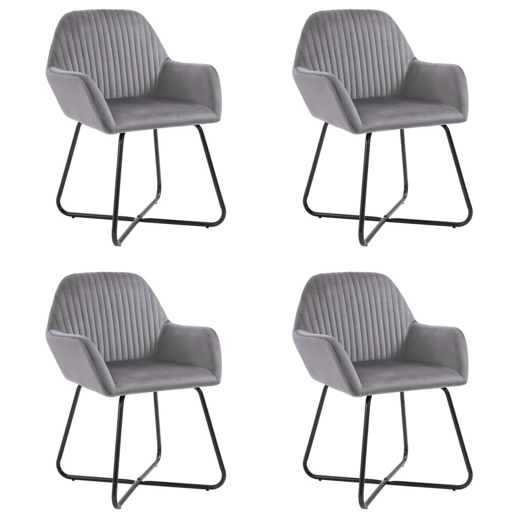 vidaXL Dining Chairs Upholstered Chair with Metal Legs for Living Room Velvet - PRHOMZ