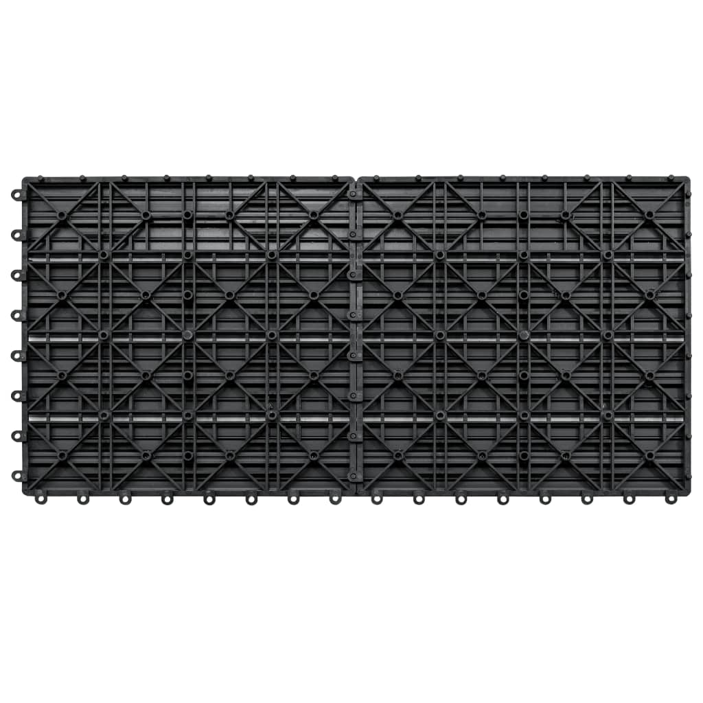 vidaXL Decking Tile Patio Floor Tile Interlocking Outdoor Flooring Tile 6 pcs-1