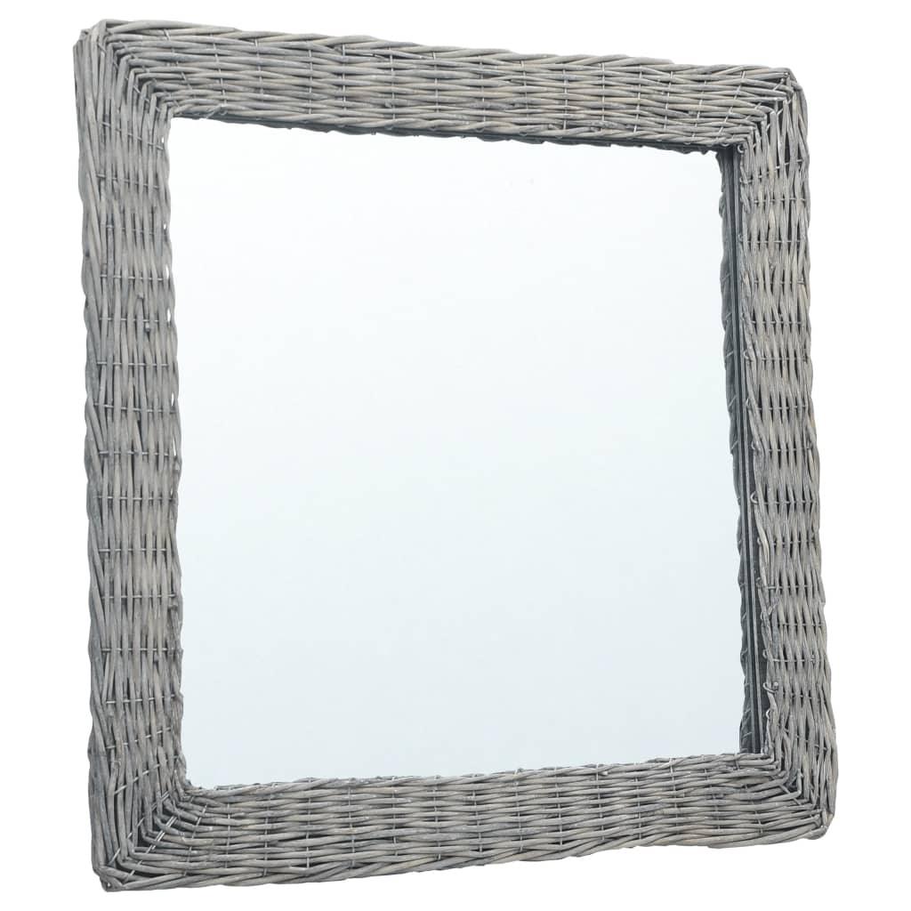 vidaXL Decorative Mirror Wall Mirror Bathroom Hallway Mirror Wicker Frame - PRHOMZ