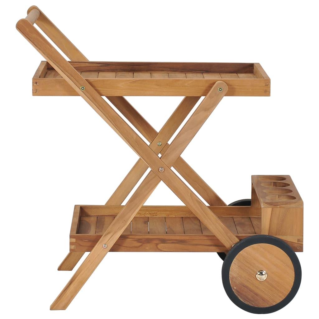 vidaXL Tea Trolley Solid Teak Wood - PRHOMZ