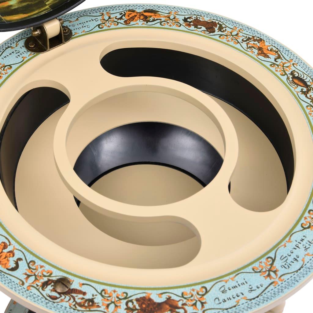 vidaXL Globe Bar Cart Globe Wine Bar Liquor Bar Cabinet Solid Eucalyptus Wood - PRHOMZ