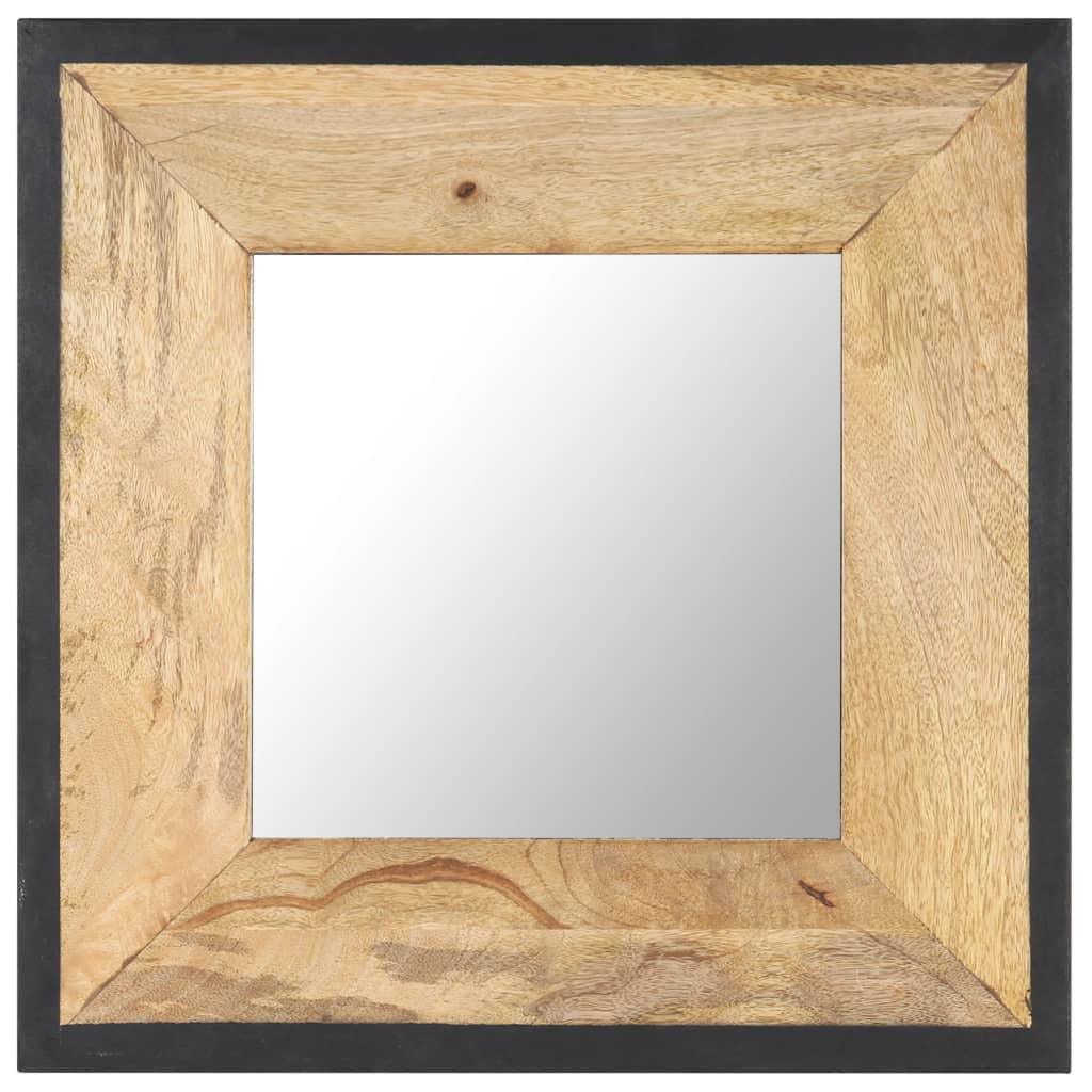 vidaXL Decorative Mirror Wall Mirror Bathroom Hallway Mirror Solid Mango Wood - PRHOMZ