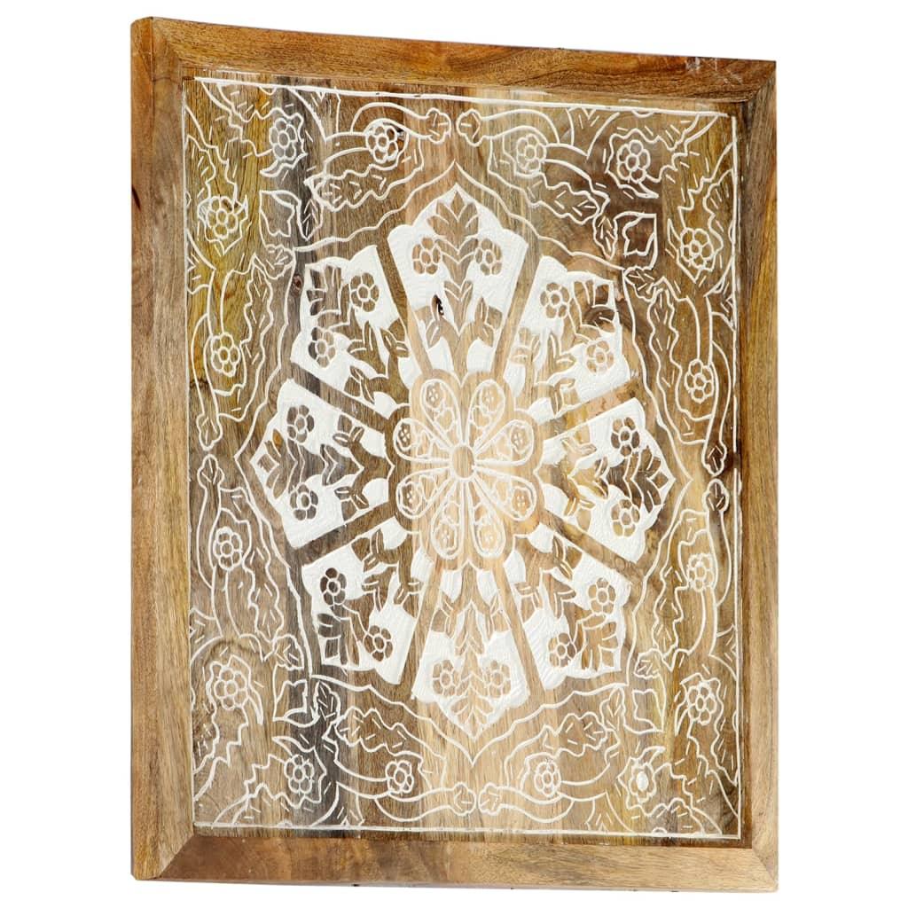vidaXL Wood Wall Panel Hand-Carved Decoration Wall Panels Solid Mango Wood - PRHOMZ