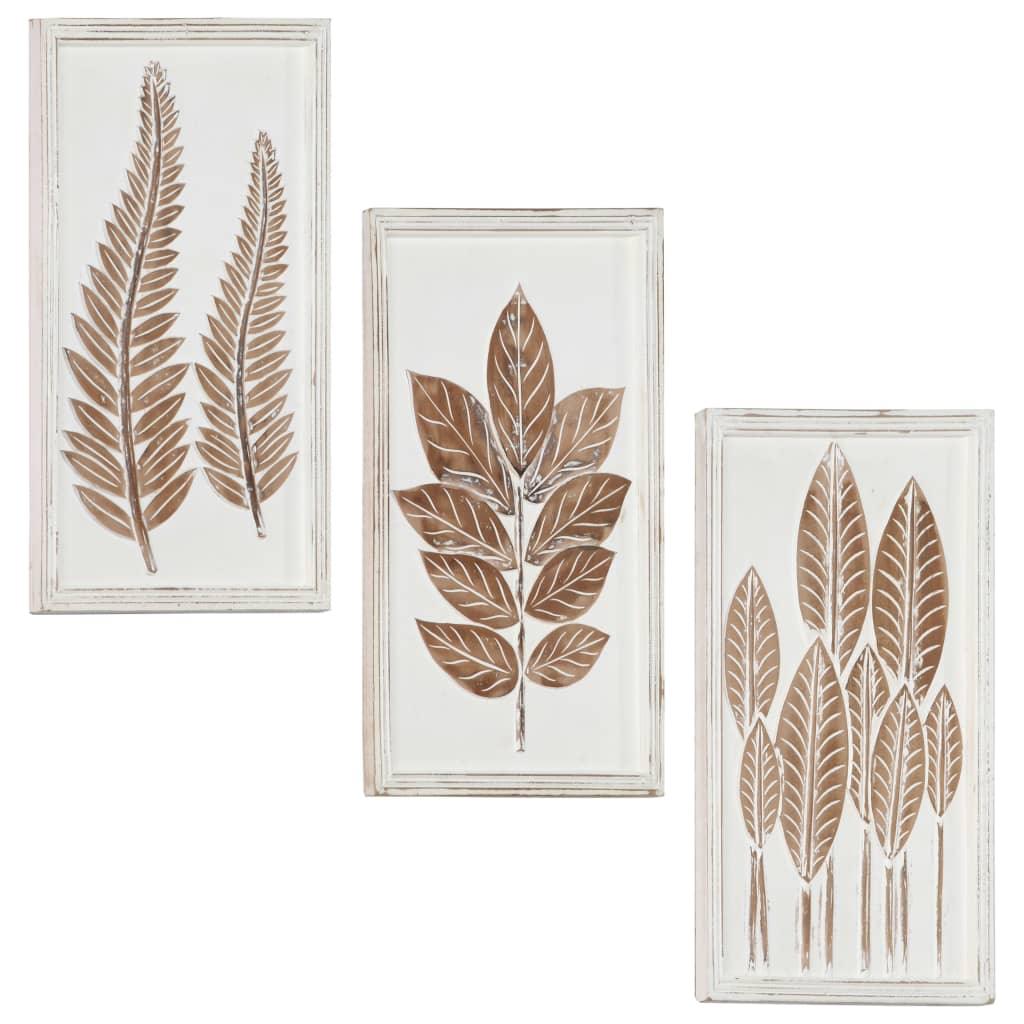 vidaXL Hand-Carved Wall Panels 3 pcs MDF 15.7"x23.6"x0.6" - PRHOMZ