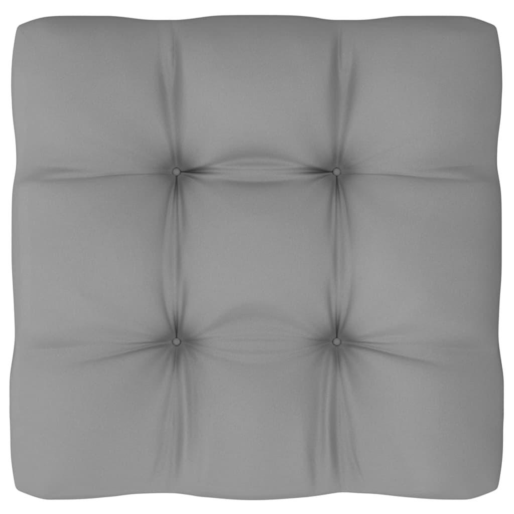 vidaXL Pallet Cushion Gray 22.8"x22.8"x3.9" Fabric - PRHOMZ