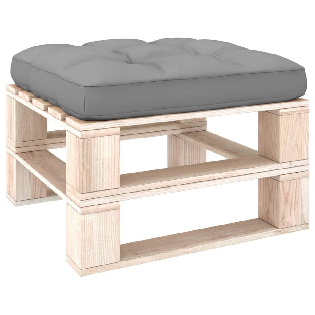 vidaXL Pallet Cushion Gray 22.8"x22.8"x3.9" Fabric - PRHOMZ