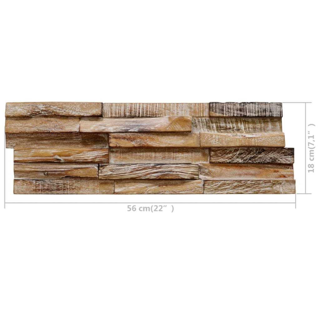 vidaXL Wall Cladding Panels Wall Covering Panels Wood Planks Solid Teak Wood-1
